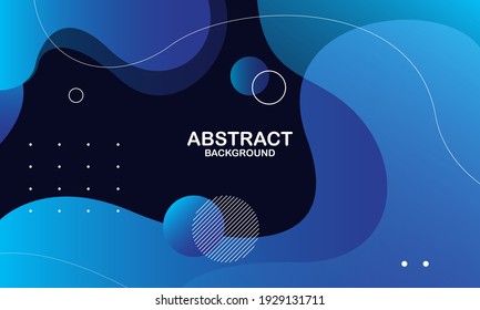 Diseño de fondo de color líquido. Elementos azules con gradiente de fluido. Composición dinámica de forma. Vector Eps10