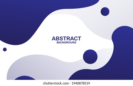 Liquid color background design. Blue elements with fluid gradient. Dynamic shapes composition. Vector illustration