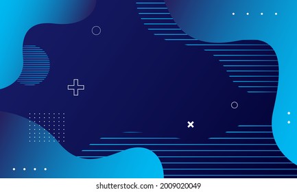 Liquid color background design. Blue elements with fluid gradient. Dynamic shapes composition. Eps10 vector