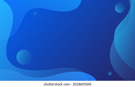 Diseño de fondo de color líquido. Elementos azules con gradiente de fluido. Composición dinámica de formas. Vector Eps10