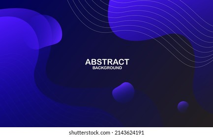 Liquid color background design. Blue elements with fluid gradient. Dynamic shapes composition. Vector illustration