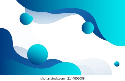 Liquid color background design. Blue elements with fluid gradient. Dynamic shapes composition. Eps10 vector