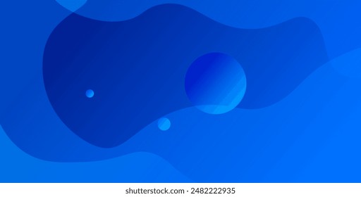 Liquid color background design. Blue elements with fluid gradient. Dynamic shapes composition. Vector eps10 