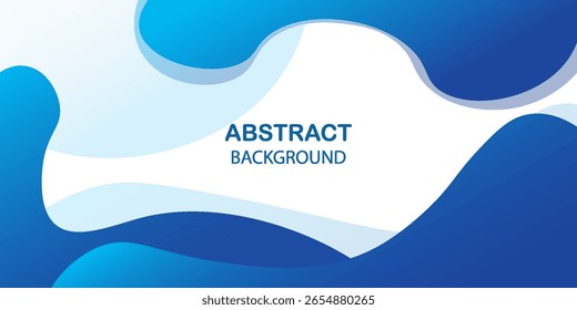 Projeto de fundo de cor líquida. Elementos azuis com gradiente de fluido. Composição de formas dinâmicas.