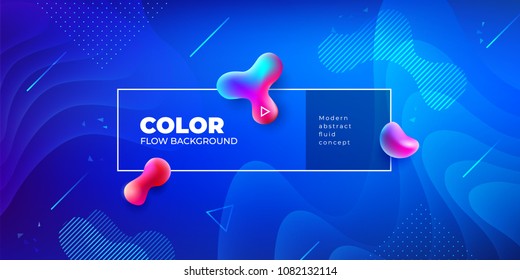 Liquid color background design  Fluid gradient shapes composition  Futuristic design posters  Eps10 vector 