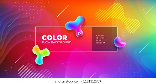 Liquid color background design. Fluid gradient shapes composition. Futuristic design posters. Eps10 vector.