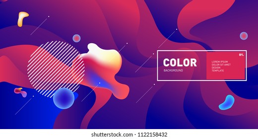 	
Liquid color background design. Fluid gradient shapes composition. Futuristic design posters. Eps10 vector.