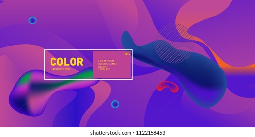 	
Liquid color background design. Fluid gradient shapes composition. Futuristic design posters. Eps10 vector.
