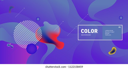 	
Liquid color background design. Fluid gradient shapes composition. Futuristic design posters. Eps10 vector.