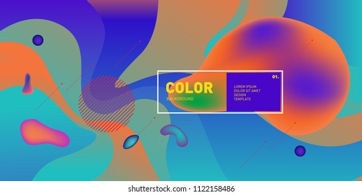 	
Liquid color background design. Fluid gradient shapes composition. Futuristic design posters. Eps10 vector.