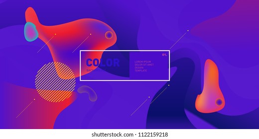 	
Liquid color background design. Fluid gradient shapes composition. Futuristic design posters. Eps10 vector.