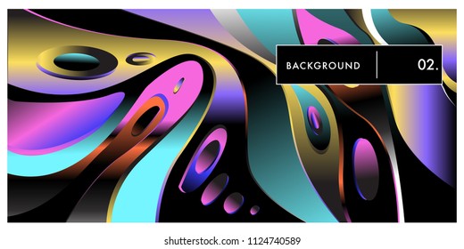 	
Liquid color background design. Fluid gradient shapes composition. Futuristic design posters. Eps10 vector.