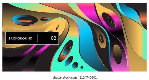 	
Liquid color background design. Fluid gradient shapes composition. Futuristic design posters. Eps10 vector.