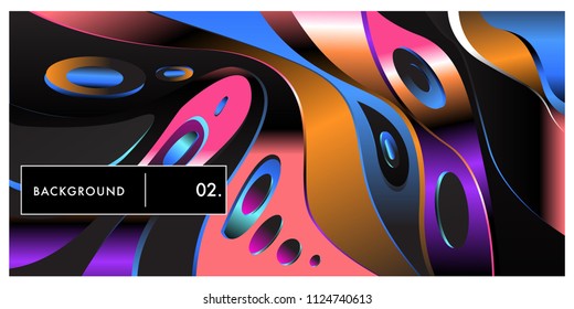 	
Liquid color background design. Fluid gradient shapes composition. Futuristic design posters. Eps10 vector.