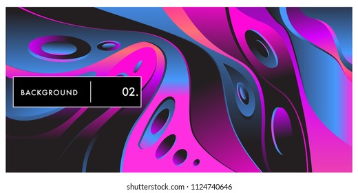 	
Liquid color background design. Fluid gradient shapes composition. Futuristic design posters. Eps10 vector.