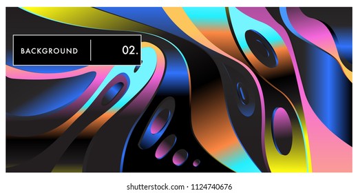 	
Liquid color background design. Fluid gradient shapes composition. Futuristic design posters. Eps10 vector.