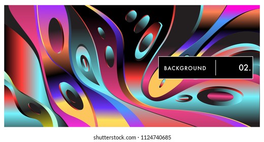 	
Liquid color background design. Fluid gradient shapes composition. Futuristic design posters. Eps10 vector.