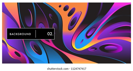 Liquid color background design. Fluid gradient shapes composition. Futuristic design posters. Eps10 vector.