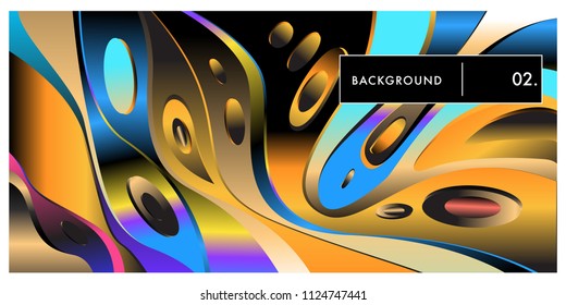 Liquid color background design. Fluid gradient shapes composition. Futuristic design posters. Eps10 vector.