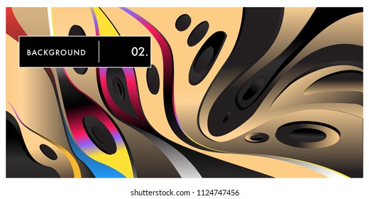 Liquid color background design. Fluid gradient shapes composition. Futuristic design posters. Eps10 vector.