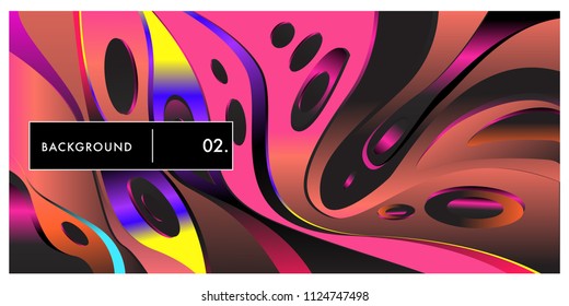 Liquid color background design. Fluid gradient shapes composition. Futuristic design posters. Eps10 vector.