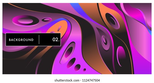 Liquid color background design. Fluid gradient shapes composition. Futuristic design posters. Eps10 vector.