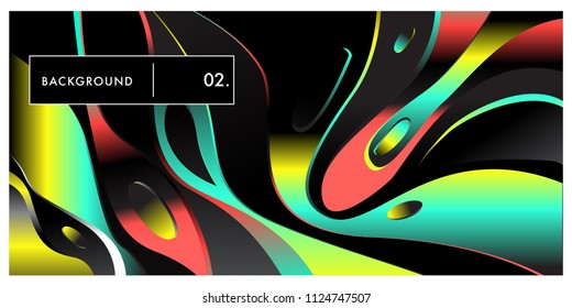 Liquid color background design. Fluid gradient shapes composition. Futuristic design posters. Eps10 vector.