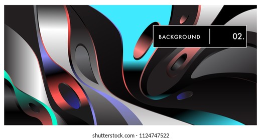 Liquid color background design. Fluid gradient shapes composition. Futuristic design posters. Eps10 vector.