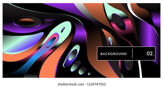 Liquid color background design. Fluid gradient shapes composition. Futuristic design posters. Eps10 vector.
