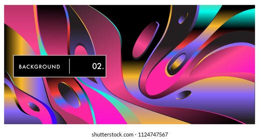 Liquid color background design. Fluid gradient shapes composition. Futuristic design posters. Eps10 vector.