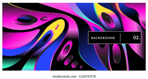 Liquid color background design. Fluid gradient shapes composition. Futuristic design posters. Eps10 vector.