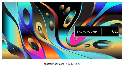 Liquid color background design. Fluid gradient shapes composition. Futuristic design posters. Eps10 vector.
