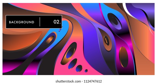 Liquid color background design. Fluid gradient shapes composition. Futuristic design posters. Eps10 vector.