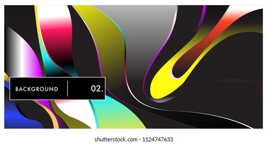 Liquid color background design. Fluid gradient shapes composition. Futuristic design posters. Eps10 vector.