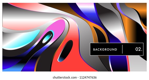 Liquid color background design. Fluid gradient shapes composition. Futuristic design posters. Eps10 vector.