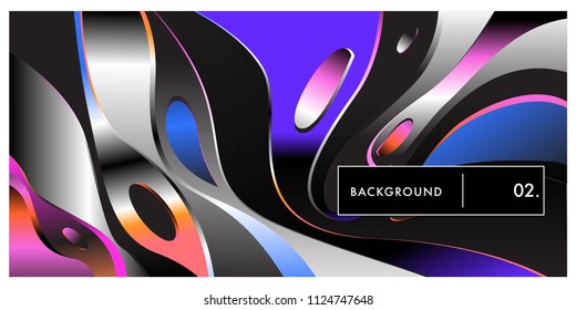 Liquid color background design. Fluid gradient shapes composition. Futuristic design posters. Eps10 vector.