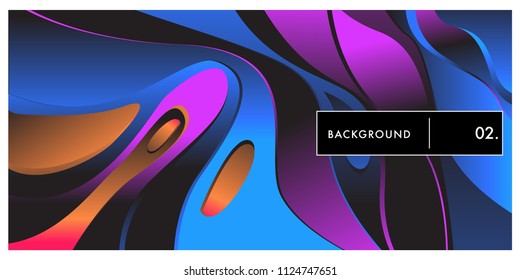 Liquid color background design. Fluid gradient shapes composition. Futuristic design posters. Eps10 vector.