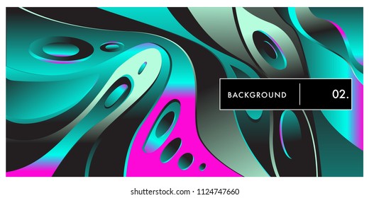 Liquid color background design. Fluid gradient shapes composition. Futuristic design posters. Eps10 vector.