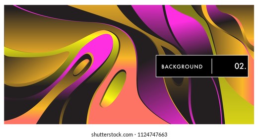 Liquid color background design. Fluid gradient shapes composition. Futuristic design posters. Eps10 vector.