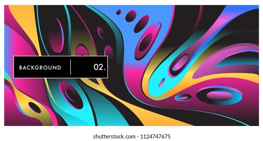 Liquid color background design. Fluid gradient shapes composition. Futuristic design posters. Eps10 vector.