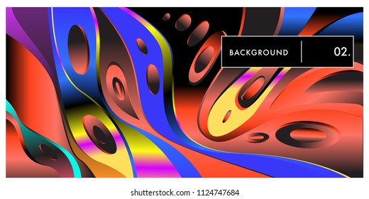 Liquid color background design. Fluid gradient shapes composition. Futuristic design posters. Eps10 vector.