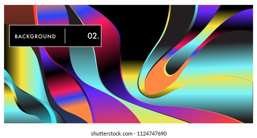 Liquid color background design. Fluid gradient shapes composition. Futuristic design posters. Eps10 vector.