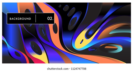 Liquid color background design. Fluid gradient shapes composition. Futuristic design posters. Eps10 vector.