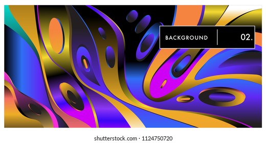 Liquid color background design. Fluid gradient shapes composition. Futuristic design posters. Eps10 vector.