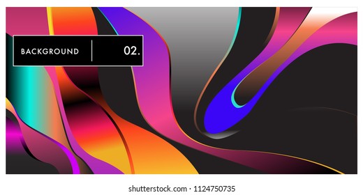 Liquid color background design. Fluid gradient shapes composition. Futuristic design posters. Eps10 vector.