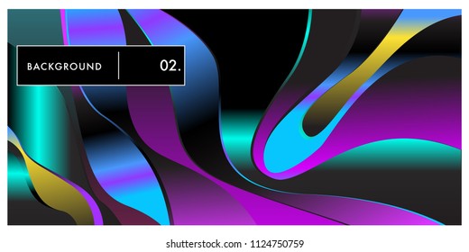 Liquid color background design. Fluid gradient shapes composition. Futuristic design posters. Eps10 vector.
