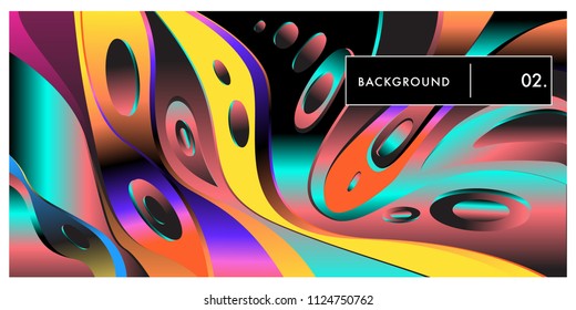 Liquid color background design. Fluid gradient shapes composition. Futuristic design posters. Eps10 vector.