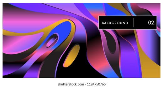 Liquid color background design. Fluid gradient shapes composition. Futuristic design posters. Eps10 vector.
