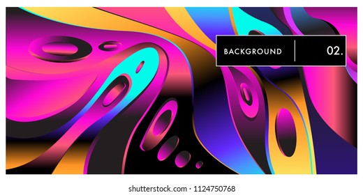 Liquid color background design. Fluid gradient shapes composition. Futuristic design posters. Eps10 vector.