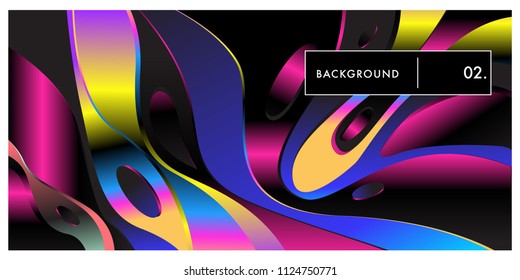Liquid color background design. Fluid gradient shapes composition. Futuristic design posters. Eps10 vector.